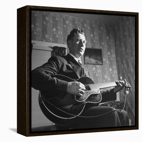 Considered Father of Country Western Music, AP Carter, Singing and Playing Guitar-Eric Schaal-Framed Premier Image Canvas