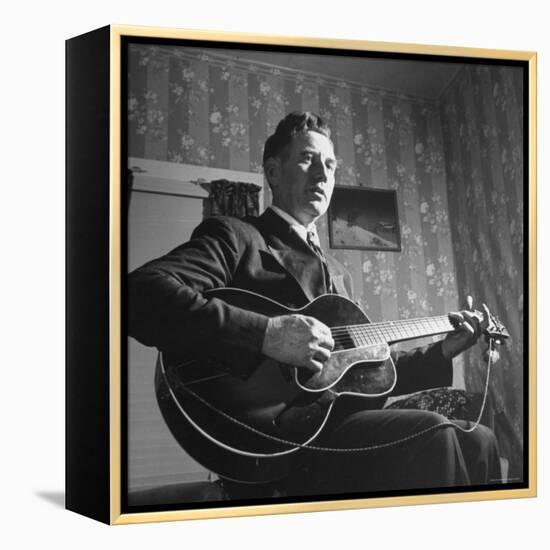 Considered Father of Country Western Music, AP Carter, Singing and Playing Guitar-Eric Schaal-Framed Premier Image Canvas