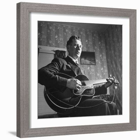 Considered Father of Country Western Music, AP Carter, Singing and Playing Guitar-Eric Schaal-Framed Premium Photographic Print