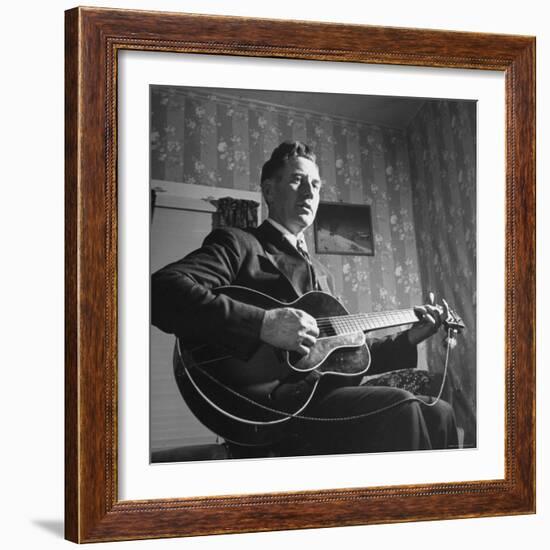 Considered Father of Country Western Music, AP Carter, Singing and Playing Guitar-Eric Schaal-Framed Premium Photographic Print