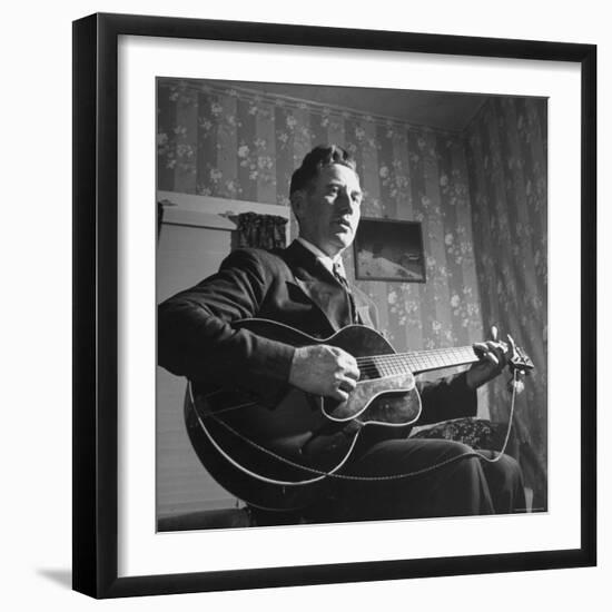 Considered Father of Country Western Music, AP Carter, Singing and Playing Guitar-Eric Schaal-Framed Premium Photographic Print