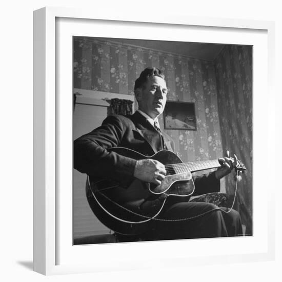 Considered Father of Country Western Music, AP Carter, Singing and Playing Guitar-Eric Schaal-Framed Premium Photographic Print