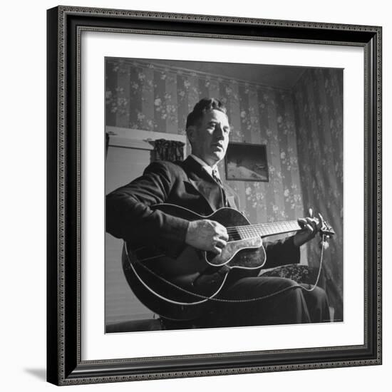 Considered Father of Country Western Music, AP Carter, Singing and Playing Guitar-Eric Schaal-Framed Premium Photographic Print