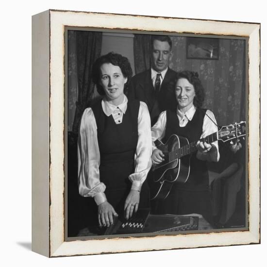 Considered the Father of Country Western Music A. P. Carter Singing with Wife Sara-Eric Schaal-Framed Premier Image Canvas