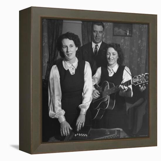 Considered the Father of Country Western Music A. P. Carter Singing with Wife Sara-Eric Schaal-Framed Premier Image Canvas