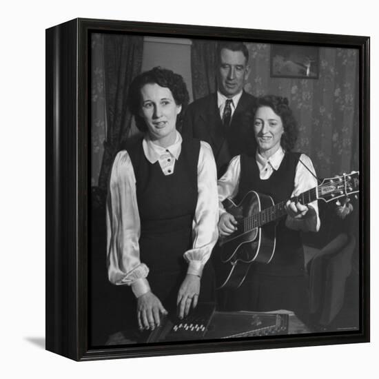 Considered the Father of Country Western Music A. P. Carter Singing with Wife Sara-Eric Schaal-Framed Premier Image Canvas