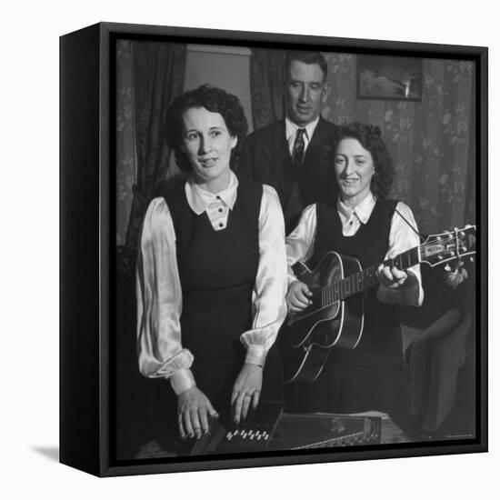 Considered the Father of Country Western Music A. P. Carter Singing with Wife Sara-Eric Schaal-Framed Premier Image Canvas