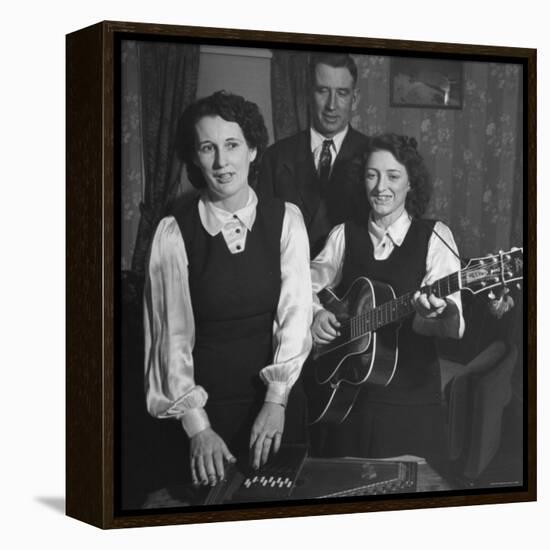 Considered the Father of Country Western Music A. P. Carter Singing with Wife Sara-Eric Schaal-Framed Premier Image Canvas