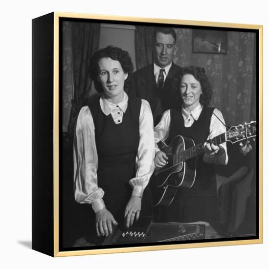Considered the Father of Country Western Music A. P. Carter Singing with Wife Sara-Eric Schaal-Framed Premier Image Canvas