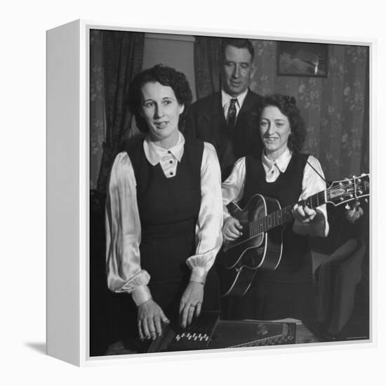 Considered the Father of Country Western Music A. P. Carter Singing with Wife Sara-Eric Schaal-Framed Premier Image Canvas