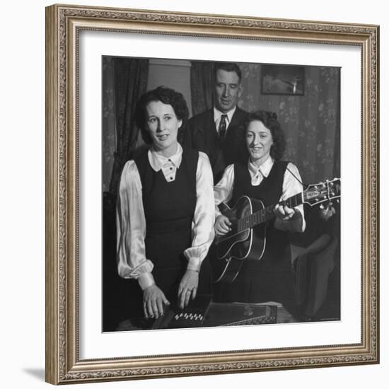 Considered the Father of Country Western Music A. P. Carter Singing with Wife Sara-Eric Schaal-Framed Premium Photographic Print