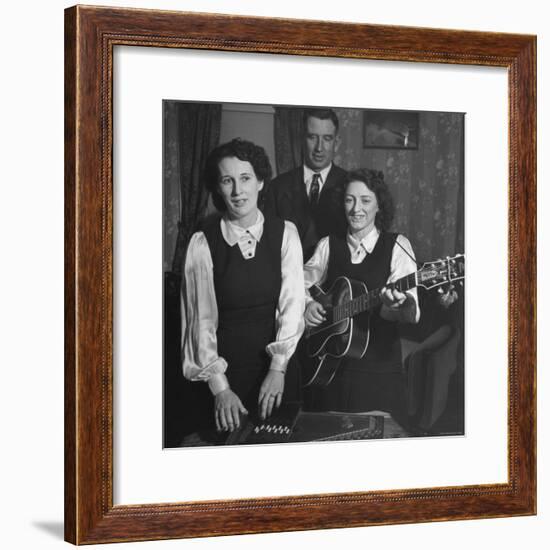 Considered the Father of Country Western Music A. P. Carter Singing with Wife Sara-Eric Schaal-Framed Premium Photographic Print
