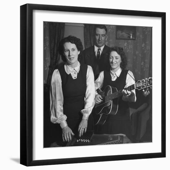 Considered the Father of Country Western Music A. P. Carter Singing with Wife Sara-Eric Schaal-Framed Premium Photographic Print