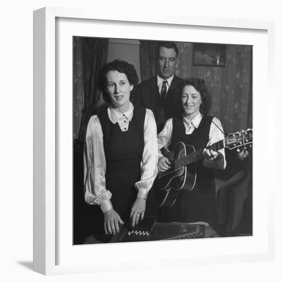 Considered the Father of Country Western Music A. P. Carter Singing with Wife Sara-Eric Schaal-Framed Premium Photographic Print