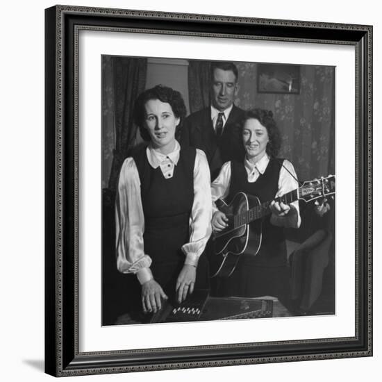 Considered the Father of Country Western Music A. P. Carter Singing with Wife Sara-Eric Schaal-Framed Premium Photographic Print