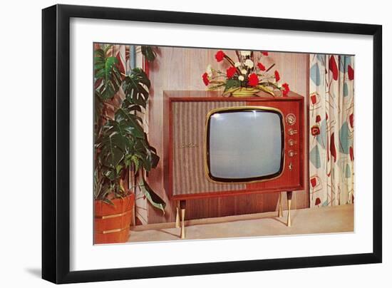 Console TV, Retro--Framed Art Print