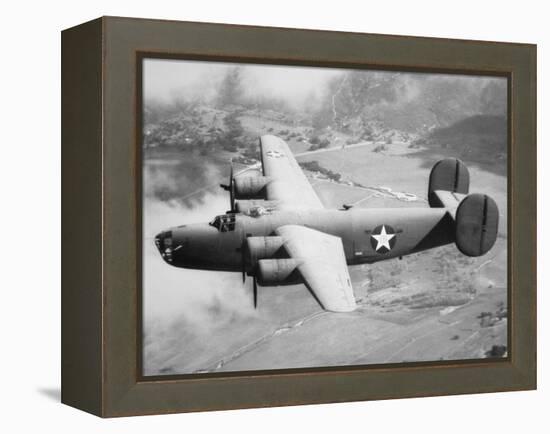 Consolidated B-24D Liberator American Bomber of Ww2-null-Framed Premier Image Canvas