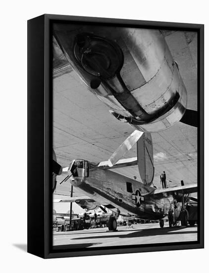 Consolidated Vultee B-24 under Construction at Consolidated Plant-Andreas Feininger-Framed Premier Image Canvas