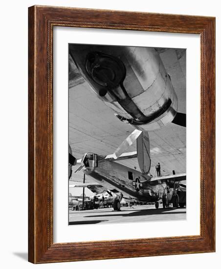 Consolidated Vultee B-24 under Construction at Consolidated Plant-Andreas Feininger-Framed Photographic Print