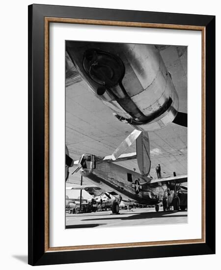 Consolidated Vultee B-24 under Construction at Consolidated Plant-Andreas Feininger-Framed Photographic Print