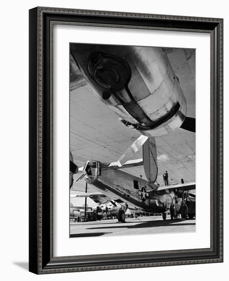 Consolidated Vultee B-24 under Construction at Consolidated Plant-Andreas Feininger-Framed Photographic Print
