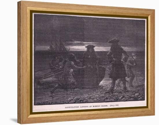 Conspirators Landing at Romney Marsh Ad 1696-Paul Hardy-Framed Premier Image Canvas