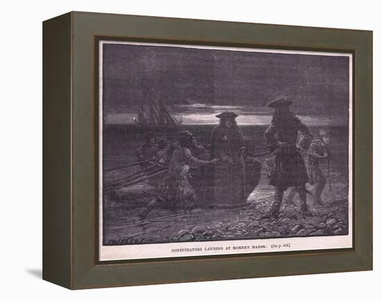 Conspirators Landing at Romney Marsh Ad 1696-Paul Hardy-Framed Premier Image Canvas