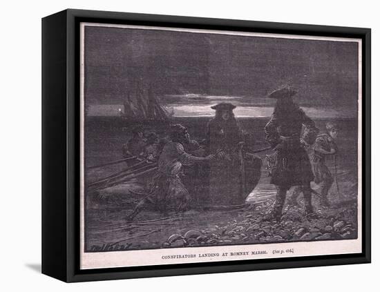 Conspirators Landing at Romney Marsh Ad 1696-Paul Hardy-Framed Premier Image Canvas