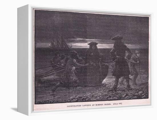 Conspirators Landing at Romney Marsh Ad 1696-Paul Hardy-Framed Premier Image Canvas