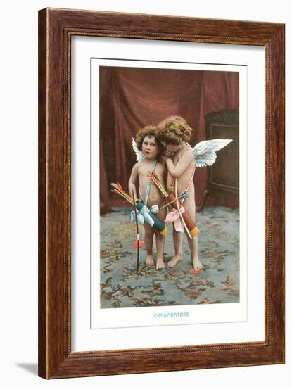 Conspirators, Two Victorian Cupids-null-Framed Art Print