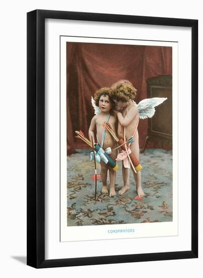 Conspirators, Two Victorian Cupids-null-Framed Art Print