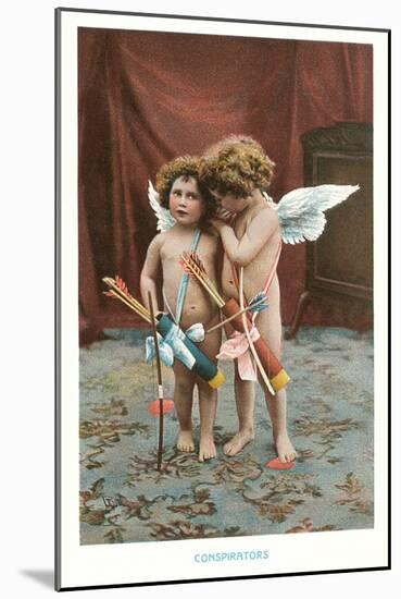 Conspirators, Two Victorian Cupids-null-Mounted Art Print