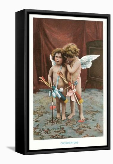 Conspirators, Two Victorian Cupids-null-Framed Stretched Canvas