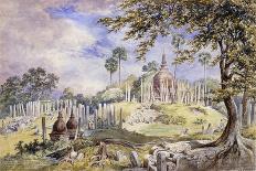 The Thuparama Dagoba at Anuradhapura, Sri Lanka, 1873 (Pencil, Pen, Ink, W/C)-Constance Frederica Gordon-Cumming-Premier Image Canvas