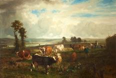 Village Road (Le Chemin Du Village) C.1830-60 (Oil on Canvas)-Constant-emile Troyon-Framed Giclee Print