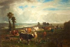 Landscape with Cattle and Sheep, 1852-8-Constant-emile Troyon-Framed Giclee Print