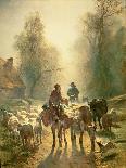 Landscape with Cattle and Sheep, 1852-8-Constant-emile Troyon-Framed Giclee Print