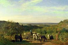 Apple Harvest in Normandy, 1835-65 (Oil on Canvas)-Constant-emile Troyon-Framed Giclee Print