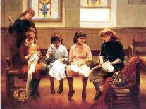 The Sewing Lesson-Constant Mayer-Mounted Giclee Print