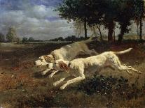 Game Keeper Stops Near His Dogs-Constant Troyon-Art Print