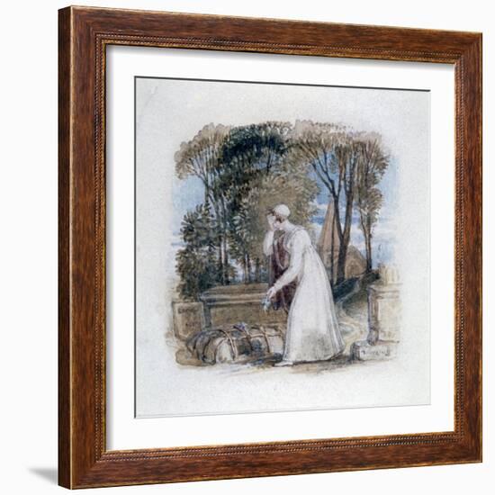 'Constantia at the Grave of Theodosius', 19th century-Thomas Uwins-Framed Giclee Print