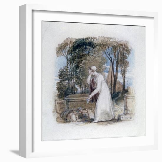 'Constantia at the Grave of Theodosius', 19th century-Thomas Uwins-Framed Giclee Print