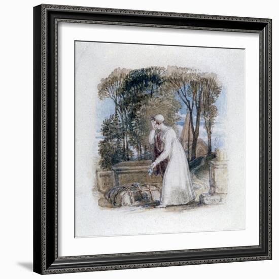 'Constantia at the Grave of Theodosius', 19th century-Thomas Uwins-Framed Giclee Print