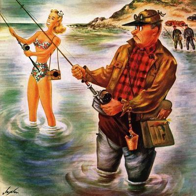 Rod Fisher Fish Retro Fisherman Dad Papa Hunting #1 Shower Curtain by  Florian Dold Art - Fine Art America