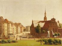 The Palace Square and Holmens Kirke, Copenhagen-Constantin Hansen-Giclee Print