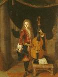 Portrait du musicien Johan Schenk (jouant une partition de Marin Marais)-Constantin Netscher-Premier Image Canvas