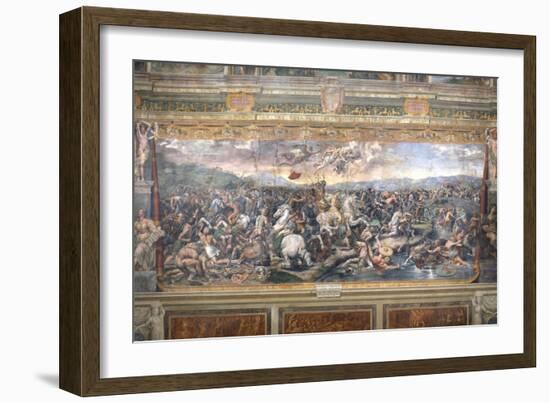 Constantine's Battle at the Milvian Bridge-Raphael-Framed Giclee Print