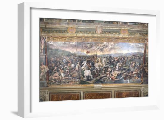 Constantine's Battle at the Milvian Bridge-Raphael-Framed Giclee Print