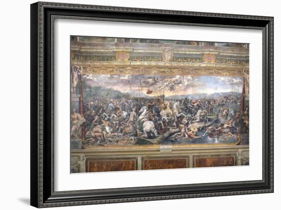 Constantine's Battle at the Milvian Bridge-Raphael-Framed Giclee Print