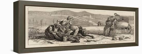 Constantinople, the Outrage on Mr Burness-Harry Hamilton Johnston-Framed Premier Image Canvas